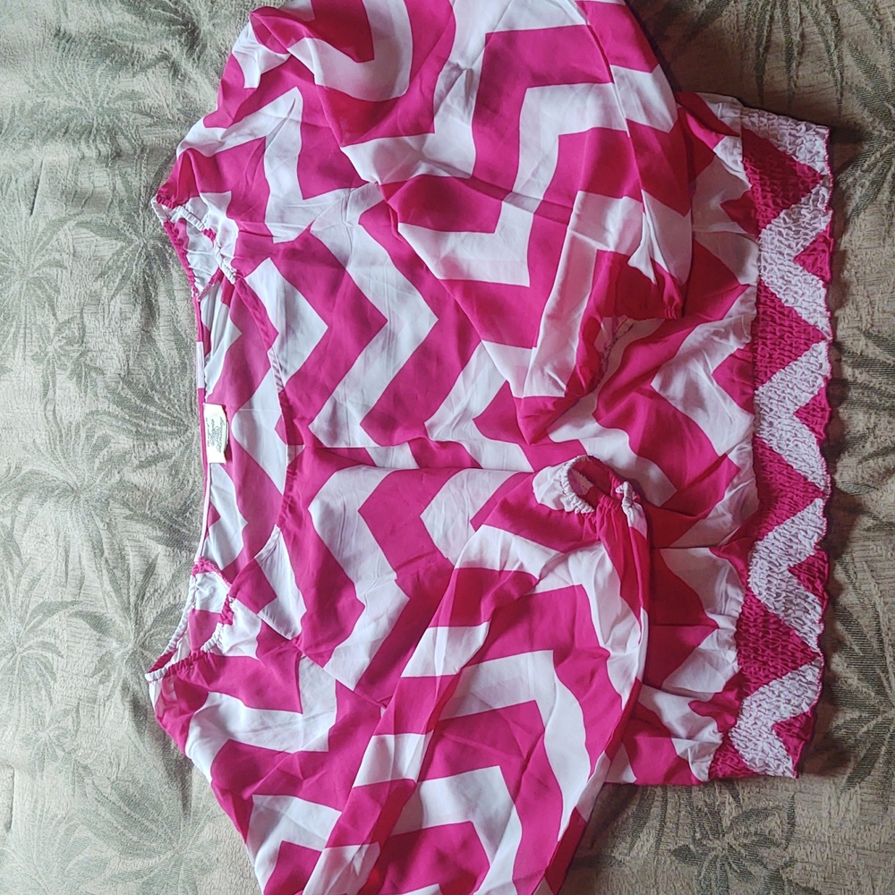 The Magic of Stevie & Lindsay Chevron Blouse Size 1x